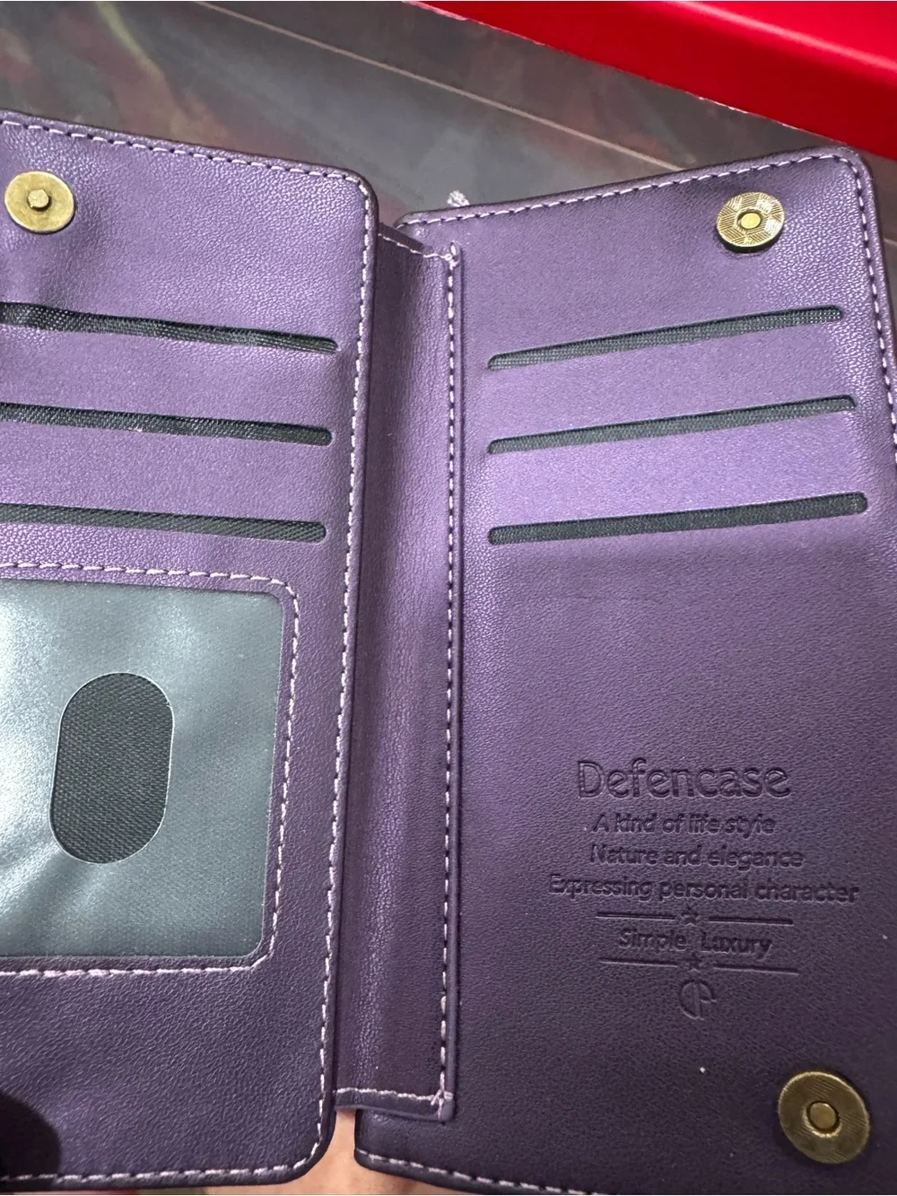 Wallet Phone Case in Deep Purple with Card Slots